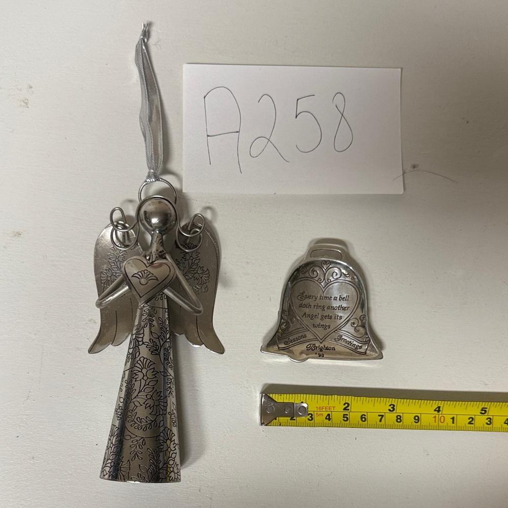 Silver Angel Ornament & Brighton Ornament
